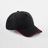 Cap - MOD. B25c:Black, 100% cotton, Classic Red, One Size